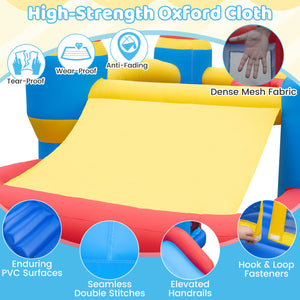 Inflatable Bounce House with Slide Ball Pit & Pitching Game for Birthday Party Carnival