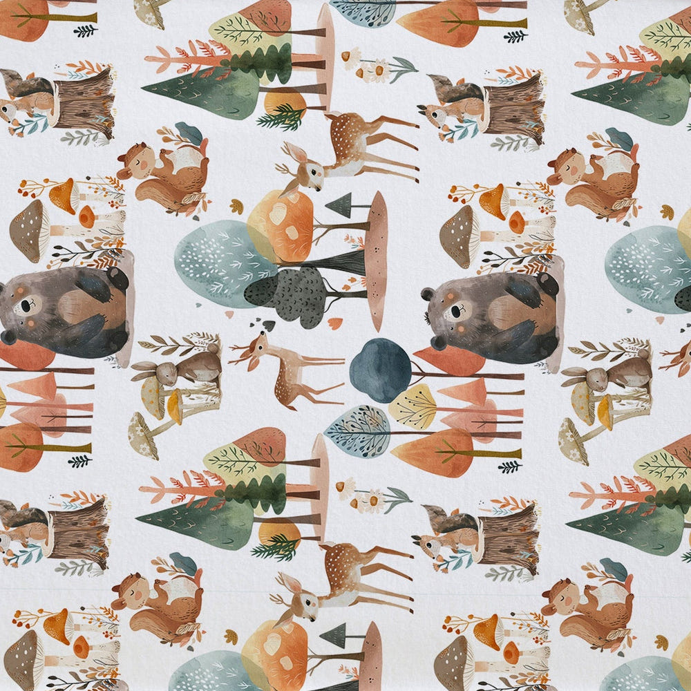 Enchanted Forest Changing Pad Cover for babies, soft and stylish, perfect for nursery decor.