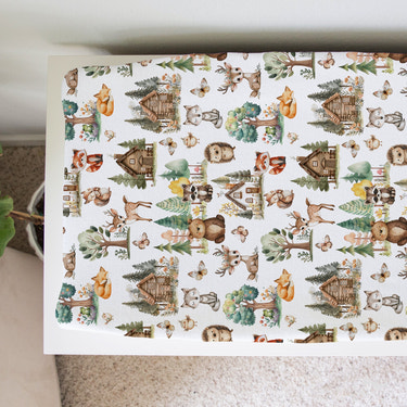 Changing Pad Cover - Woodsy Woodland