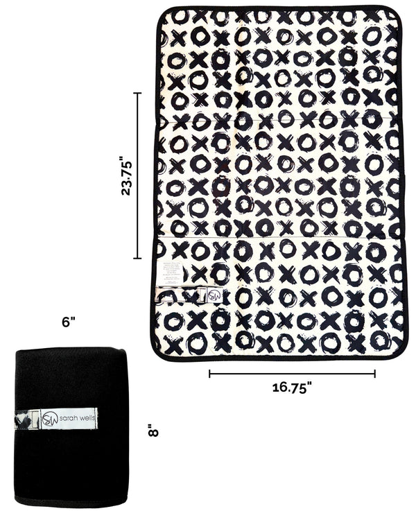 Sarah Wells Portable Diaper Changing Pad Machine Washable, Foldable for Travel or Diaper Bags (XOXO)