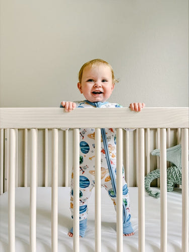 Out Of This World Zipper Lounger for babies in soft fabric, perfect for cozy lounging and playtime.