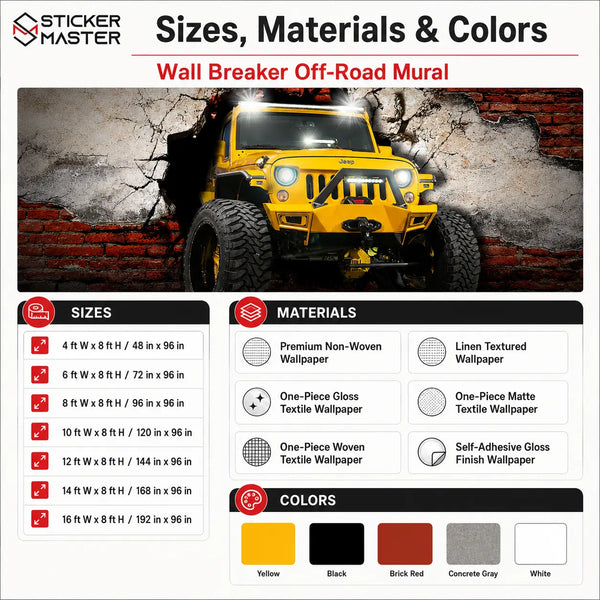 Wall Breaker Off-Road Mural | Garage Wallpaper