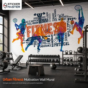 Urban Fitness Motivation Wall Mural
