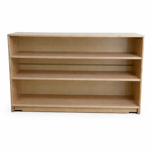 Montessori Classroom Shelf - 5' x 32" - Closed Back, angled view showcasing sturdy design for educational spaces.
