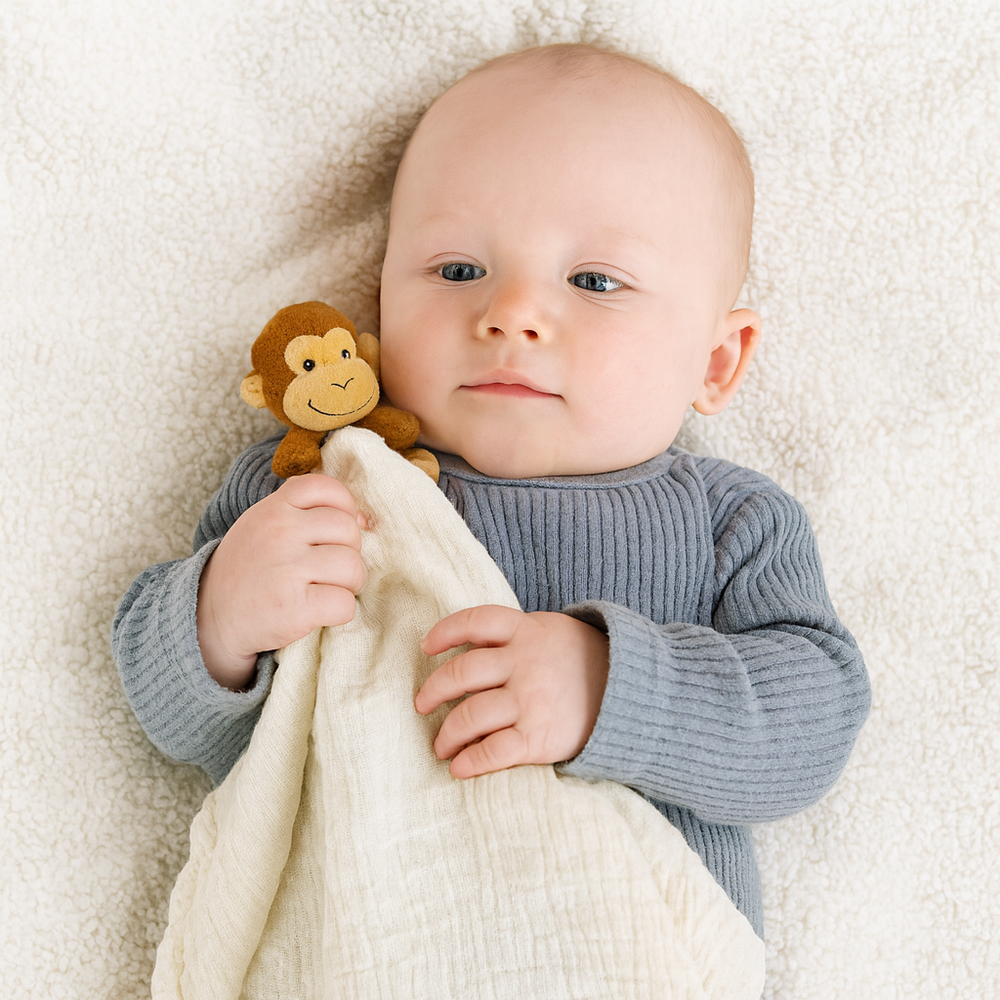 Me Lovey™ Monkey Lovey Security Blanket - Soft, cuddly companion for babies, perfect for comfort and security.