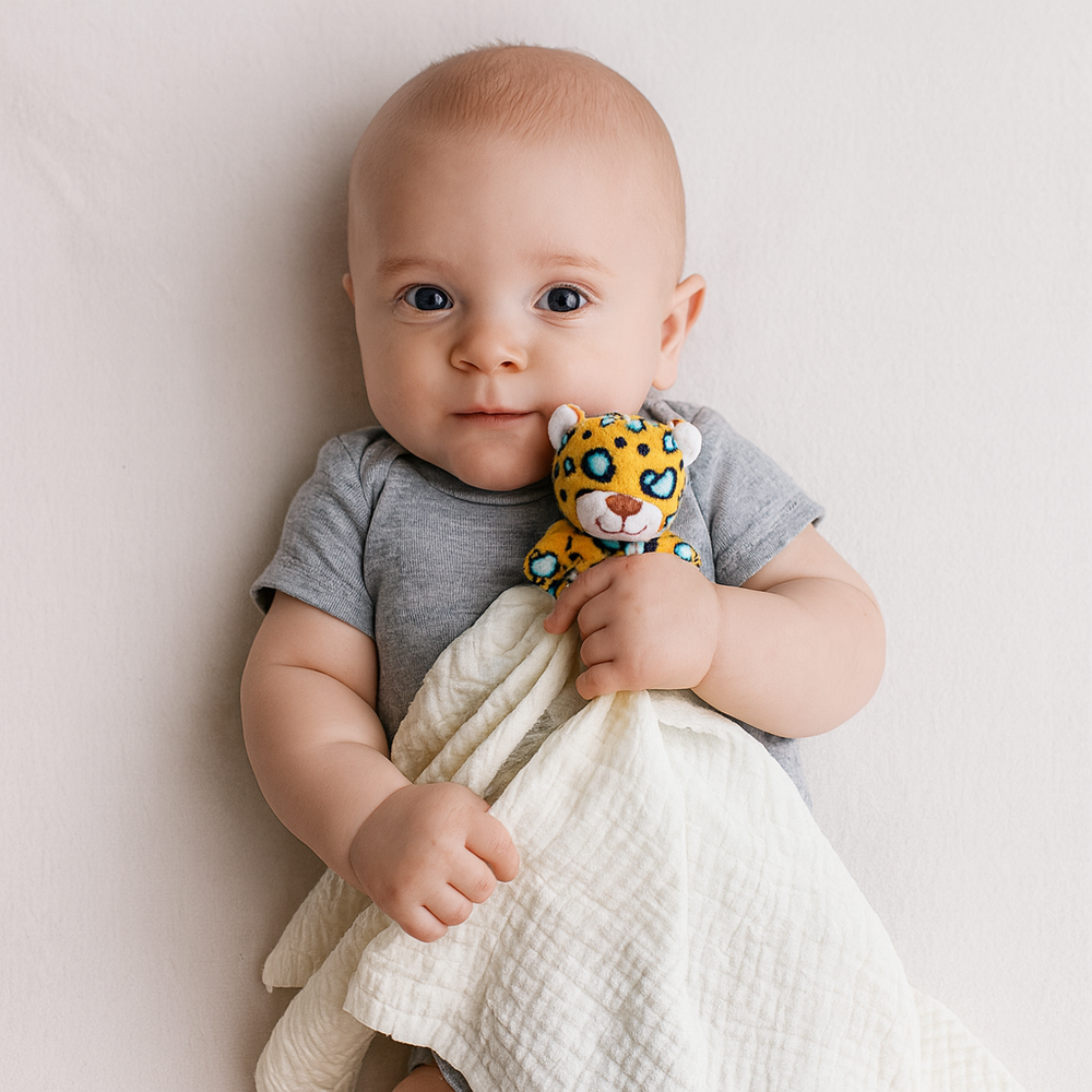 Me Lovey™ Leopard Lovey Security Blanket - Soft, cuddly comfort for babies and toddlers. Perfect for snuggles and security.