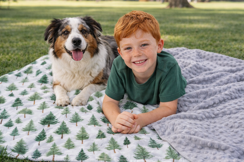 Woodland Whispers Minky Blanket - Organic Cotton for Newborns