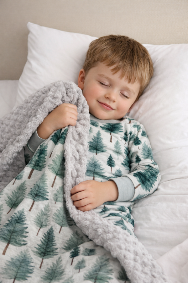 Woodland Whispers Minky Blanket - Organic Cotton for Newborns