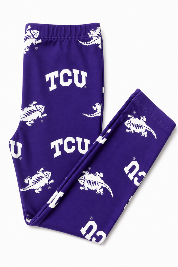 TCU Purple Frog Leggings