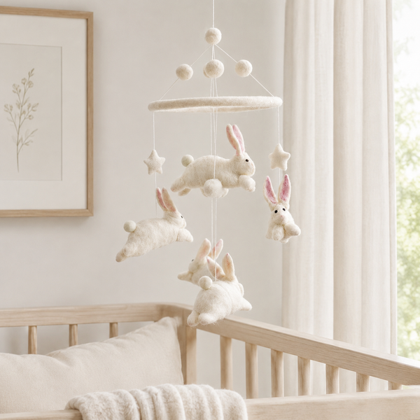 Felt Baby Mobile - Bunnies