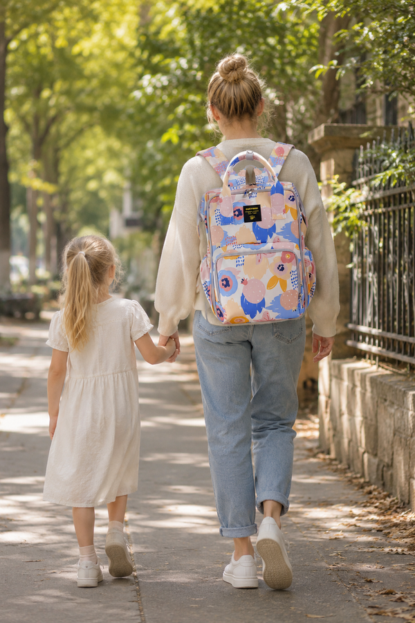 Wide Open Frame Diaper Bag Backpack