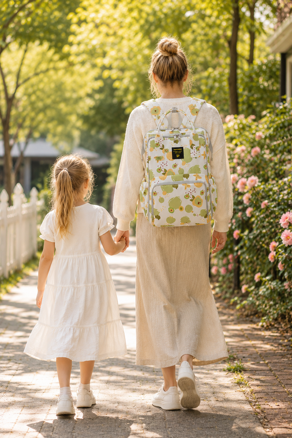 Wide Open Frame Diaper Bag Backpack