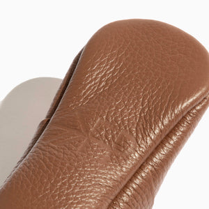 Chestnut T-Bar baby shoe from angle 4, showcasing its stylish design and comfortable fit for little feet.