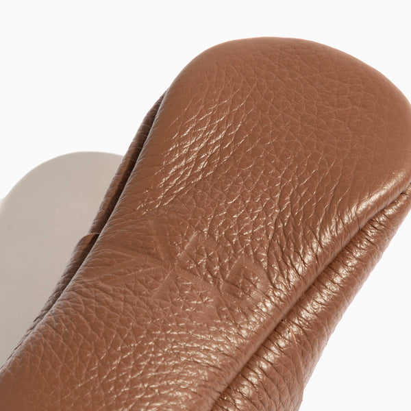 Chestnut T-Bar baby shoe from angle 4, showcasing its stylish design and comfortable fit for little feet.