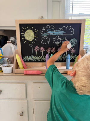 Wooden Tabletop Easel | 3-in-1 Magnetic Art Station