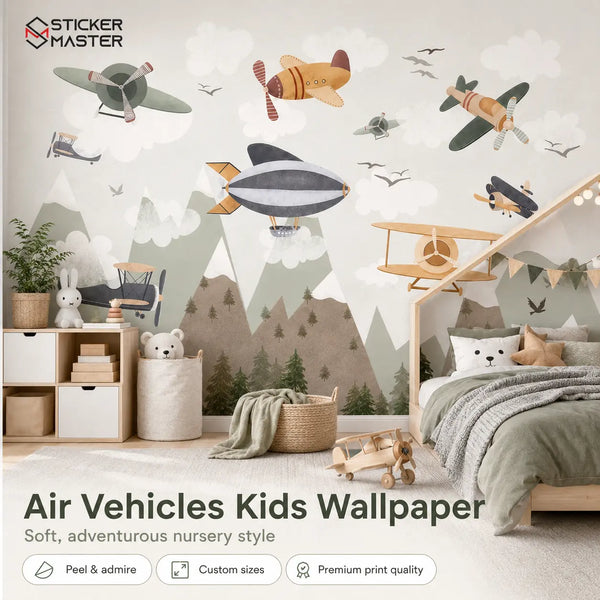 Air Vehicles Kids Wallpaper by Sticker Master
