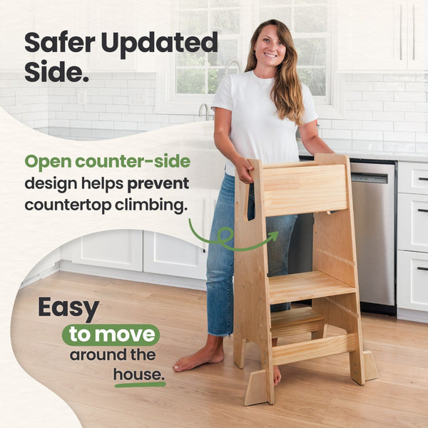 Montessori Toddler Tower Adjustable Kitchen Stool Helper