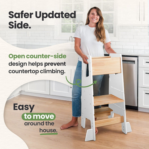 Montessori Toddler Tower Adjustable Kitchen Stool Helper