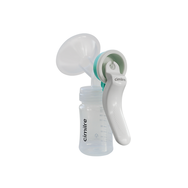 M1 Manual Breast Pump Kit for easy feeding and nursing, shown from angle 4.