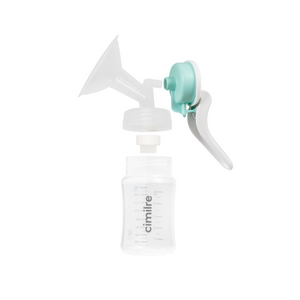 M1 Manual Breast Pump Kit for easy and comfortable breastfeeding, shown from angle 3.