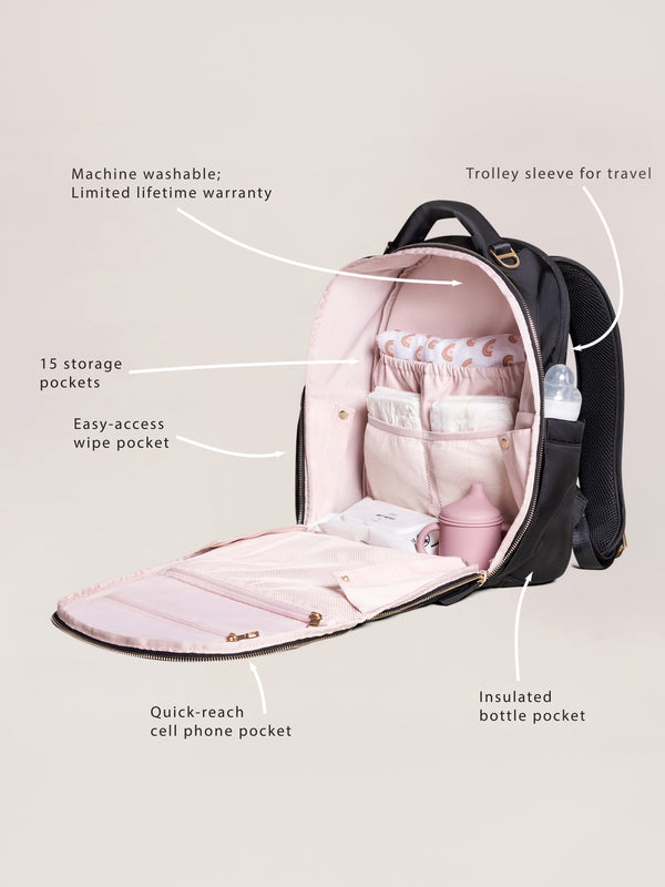 Sazan + JuJuBe Classic Diaper Backpack - Paisley Floral - MOOGCO Baby