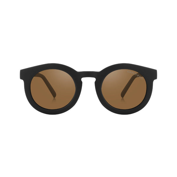 Classic sustainable baby sunglasses, plant-based, bendable, polarized, for ages 0-2, shown at angle 19.