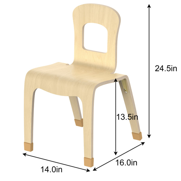 Pear Classroom Chair (2-Pack) – 14" Seat Height