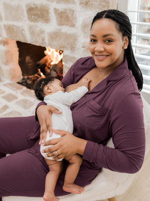 Clea Bamboo Long Sleeve Pajama Set | Burgundy Plum