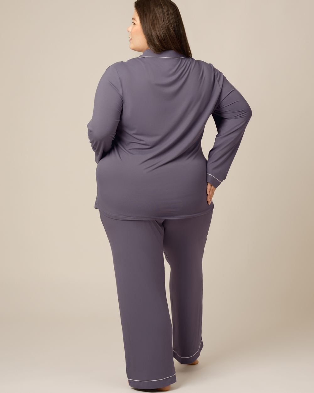 Clea Bamboo Long Sleeve Pajama Set | Granite - MOOGCO Baby
