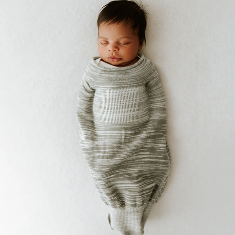 Swaddelini Grey Swaddle Sleep Sack 3D Knit Seamless Wearable