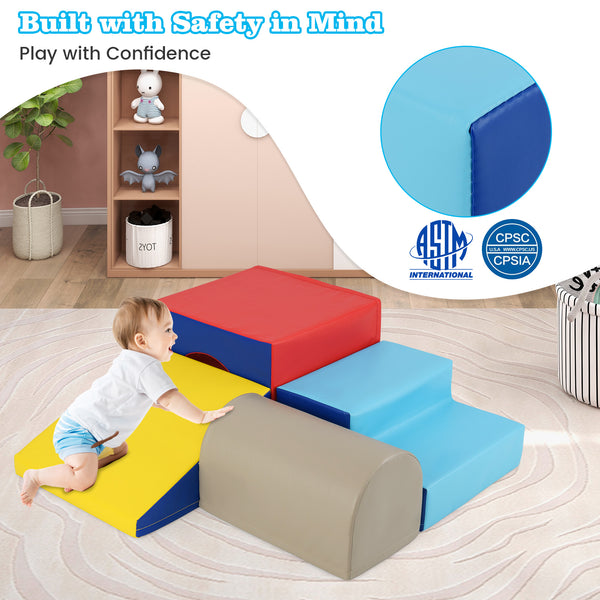 Climb and Crawl Foam Block Play Set for Infant Baby for Toddlers & Kids