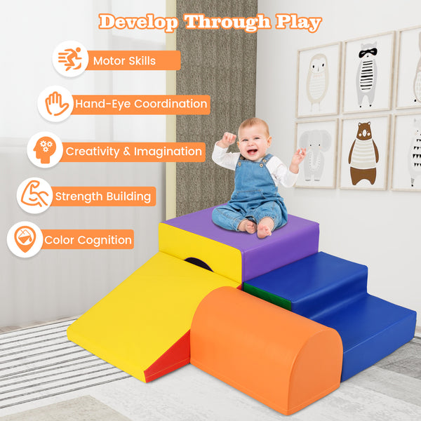 Climb and Crawl Foam Block Play Set for Infant Baby for Toddlers & Kids