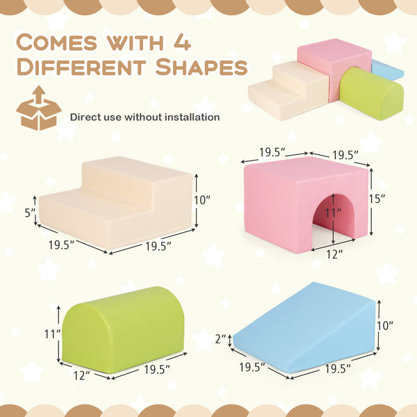 Climb and Crawl Foam Block Play Set for Infant Baby