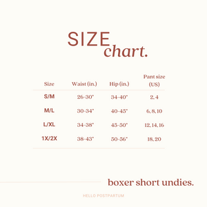 Postpartum Recovery Boxer Short Undies