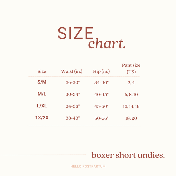Postpartum Recovery Boxer Short Undies