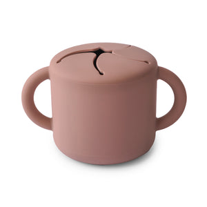 Mushie Snack Cup silicone spill-proof two handles