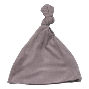 Cocoa Brown Knotted Ribbed Hat