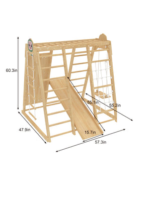 Magnolia Cocomelon 7-in-1 Wooden Indoor Playset – Montessori Climber for Toddlers