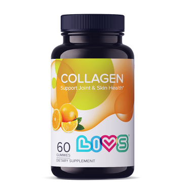 Collagen gummies in orange flavor for babies, promoting healthy growth and development.