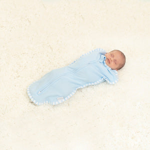Easy Zipper Swaddle Blankets in Blue