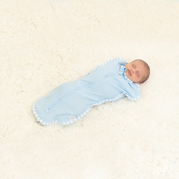 Easy Zipper Swaddle Blankets in Blue
