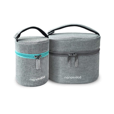 Insulated baby bottle travel bag for safe and convenient pumping storage on the go.