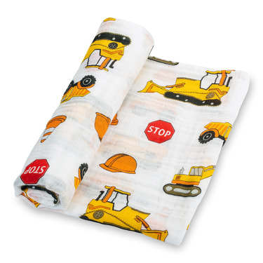 Under Construction Baby Muslin Swaddle Blanket - MOOGCO Baby