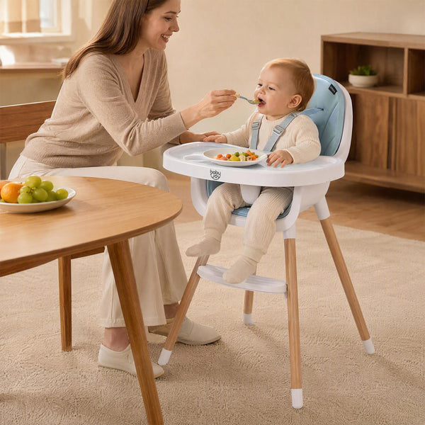 Convertible High Chair with 5-Point Harness for Babies and Toddlers