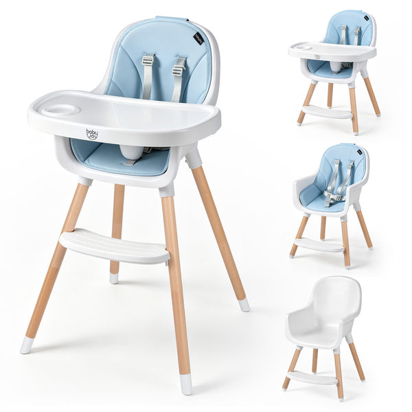 Convertible High Chair with 5-Point Harness for Babies and Toddlers