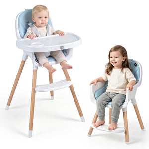 Convertible High Chair with 5-Point Harness for Babies and Toddlers
