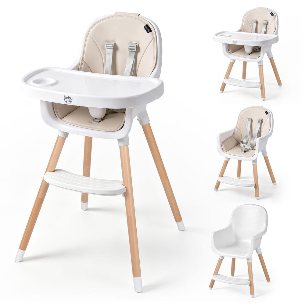 Convertible High Chair with 5-Point Harness for Babies and Toddlers