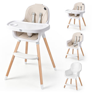 Convertible High Chair with 5-Point Harness for Babies and Toddlers