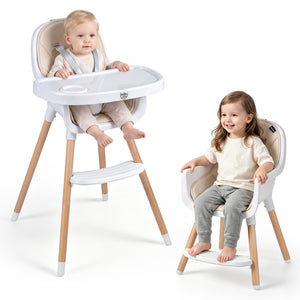 Convertible High Chair with 5-Point Harness for Babies and Toddlers