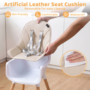 Convertible High Chair with 5-Point Harness for Babies and Toddlers